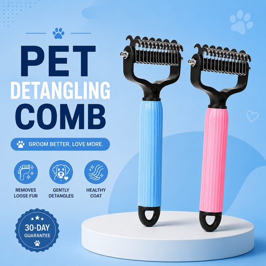 FurEase™  Pet Deshedding & Detangling Comb